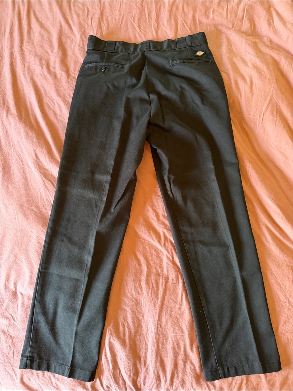 Dickies Black Work Pants with Logo Patch sz 34x32